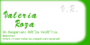 valeria roza business card